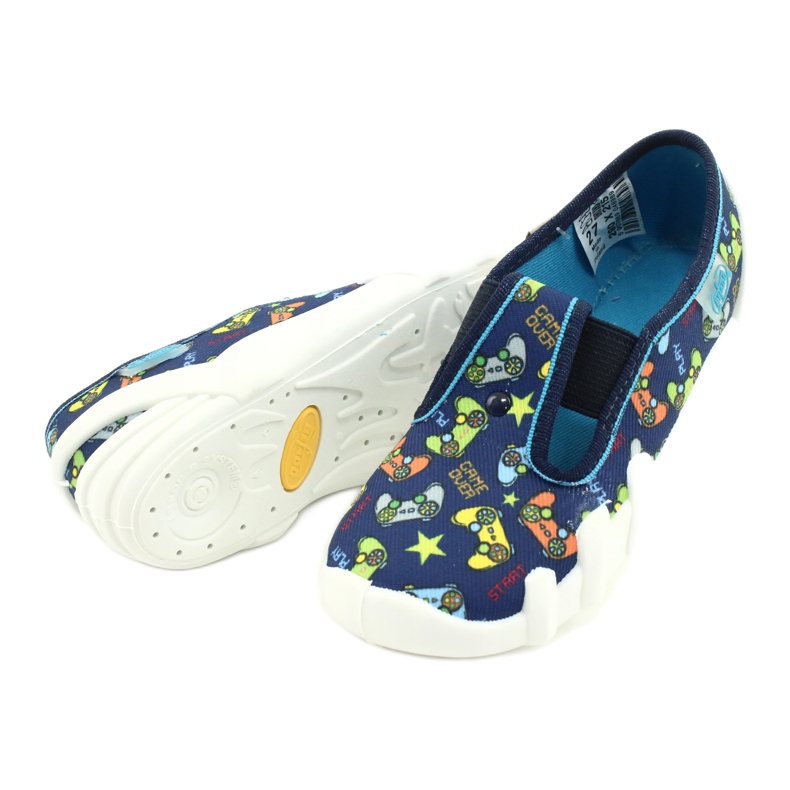Scarpe per bambini Befado 290X215 blu navy blu grigio giallo 3