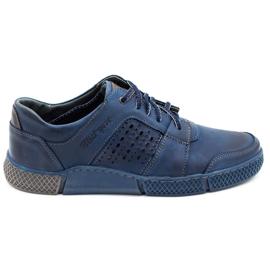 Polbut Scarpe da uomo traforate J70 blu navy 1