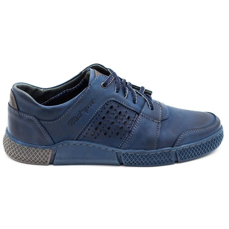Polbut Scarpe da uomo traforate J70 blu navy 1