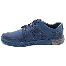 Polbut Scarpe da uomo traforate J70 blu navy 2