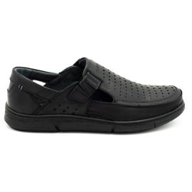Polbut Scarpe da uomo estive traforate J73L nere nero 1