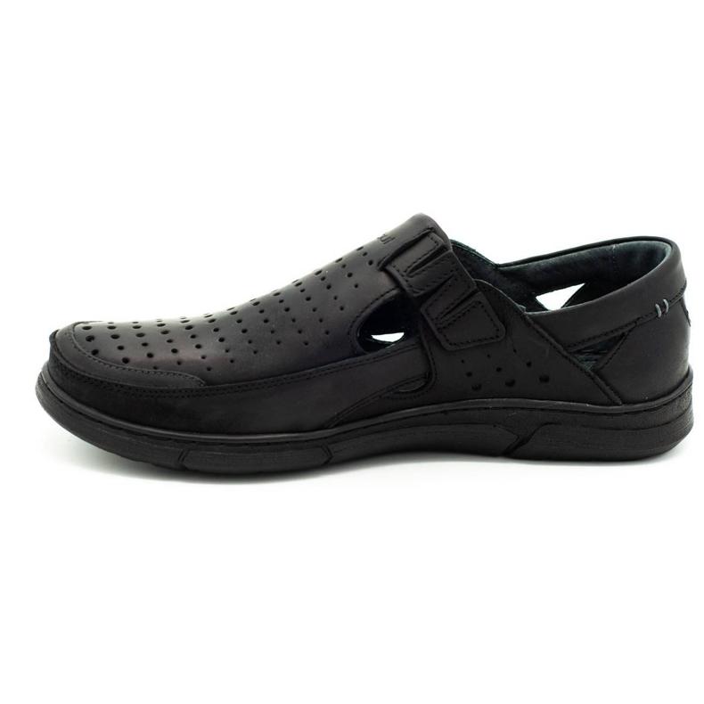 Polbut Scarpe da uomo estive traforate J73L nere nero 2