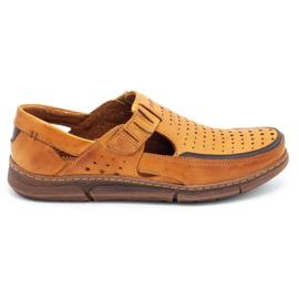 Polbut Scarpe estive da uomo traforate J73L rosse marrone 1