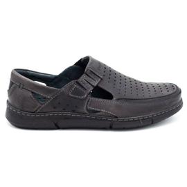Polbut Scarpe da uomo estive traforate J73L grigie grigio 1
