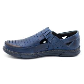 Polbut Scarpe da uomo estive traforate J73L blu navy 2