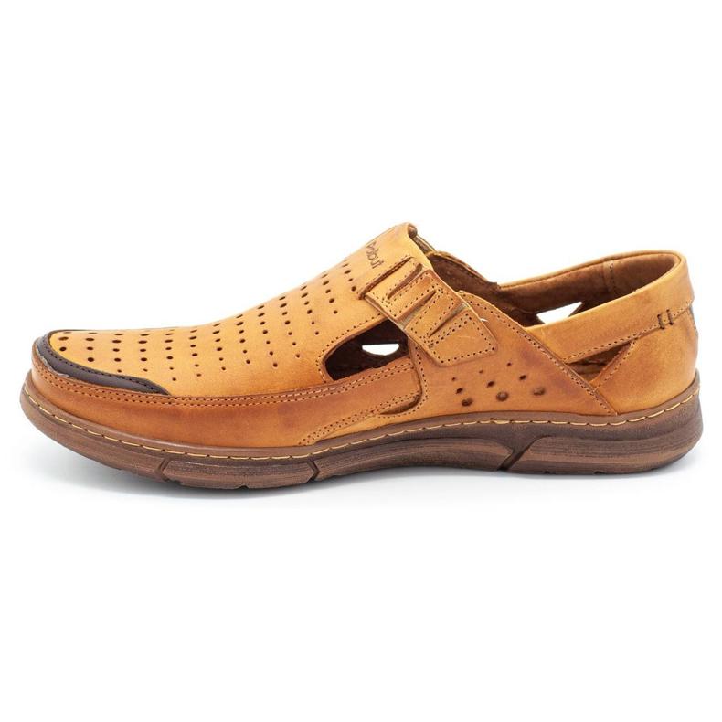Polbut Scarpe estive da uomo traforate J73L rosse marrone 2