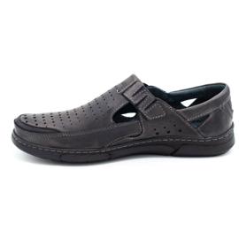 Polbut Scarpe da uomo estive traforate J73L grigie grigio 2