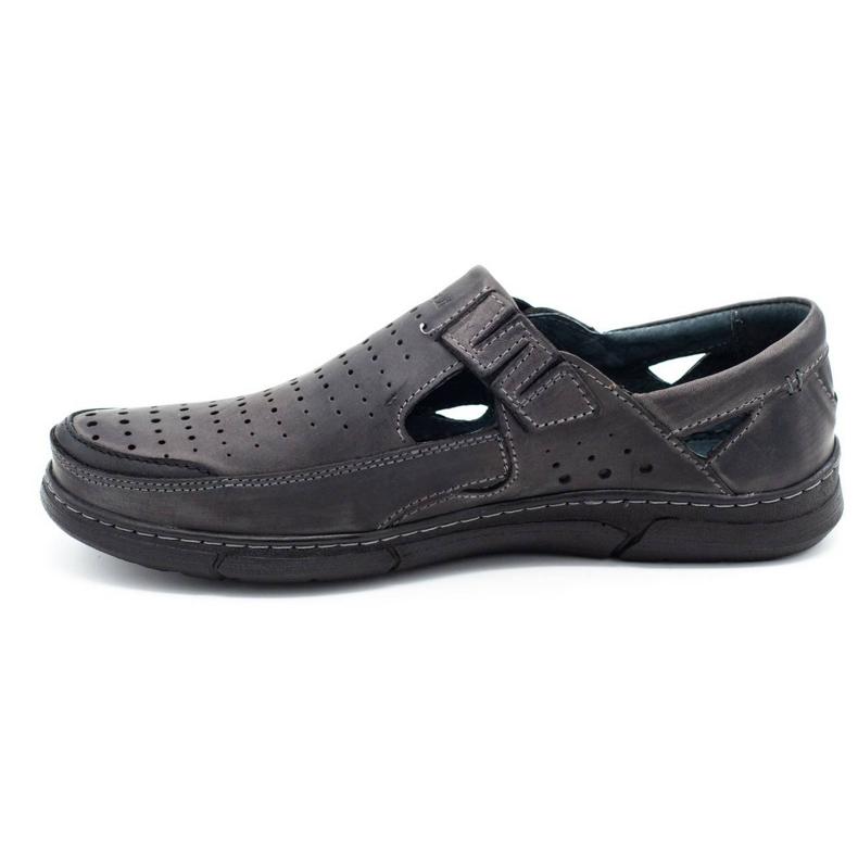 Polbut Scarpe da uomo estive traforate J73L grigie grigio 2