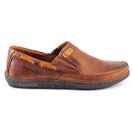 Polbut Scarpe mocassino da uomo J68 / 2 cammello arancia 1