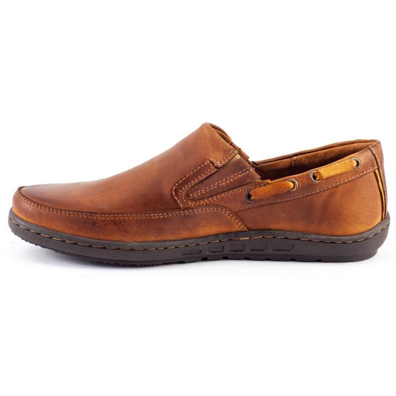Polbut Scarpe mocassino da uomo J68 / 2 cammello arancia 2