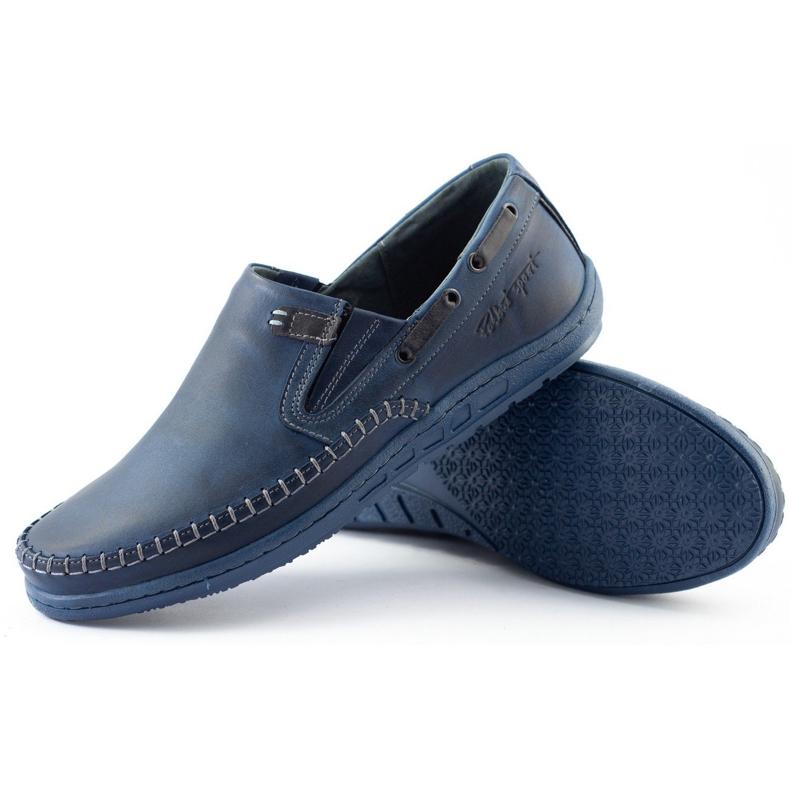 Polbut Scarpe da uomo mocassini J68 / 4 blu navy 2