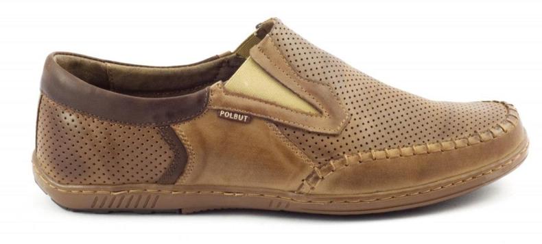 Scarpe da uomo traforate JO29P marrone 1