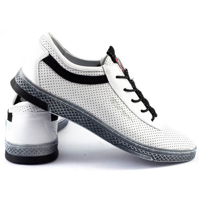 Polbut Scarpe casual da uomo in pelle K23P bianche bianco 1