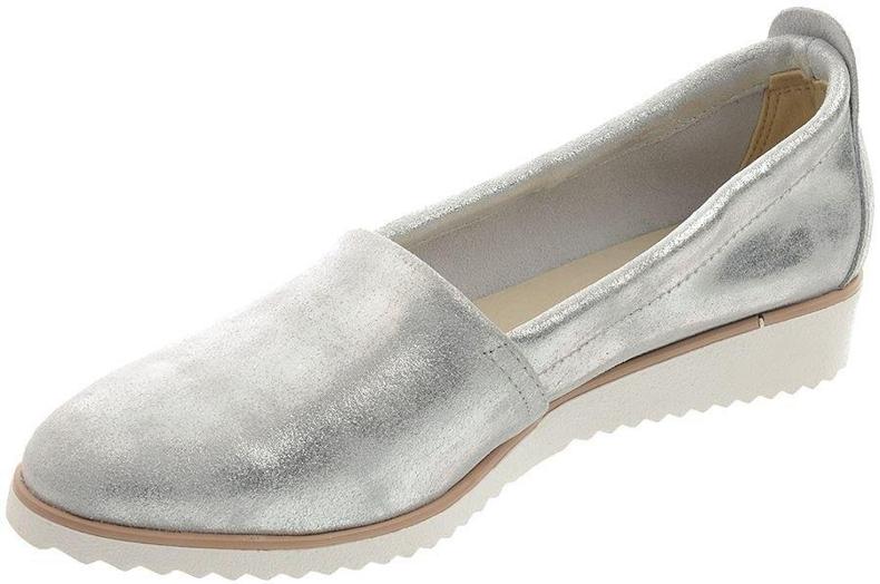 Olivier Ballerine lords argento da donna 2