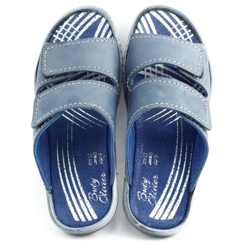 Pantofole da uomo 048 Blu blu navy 1