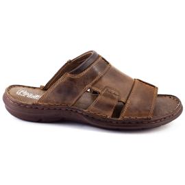 Polbut Pantofole da uomo 358 marroni grigio 1