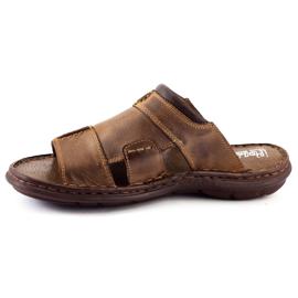 Polbut Pantofole da uomo 358 marroni grigio 2