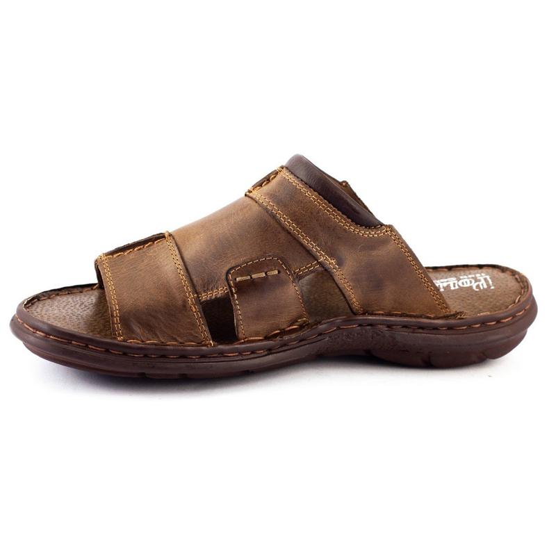 Polbut Pantofole da uomo 358 marroni grigio 2