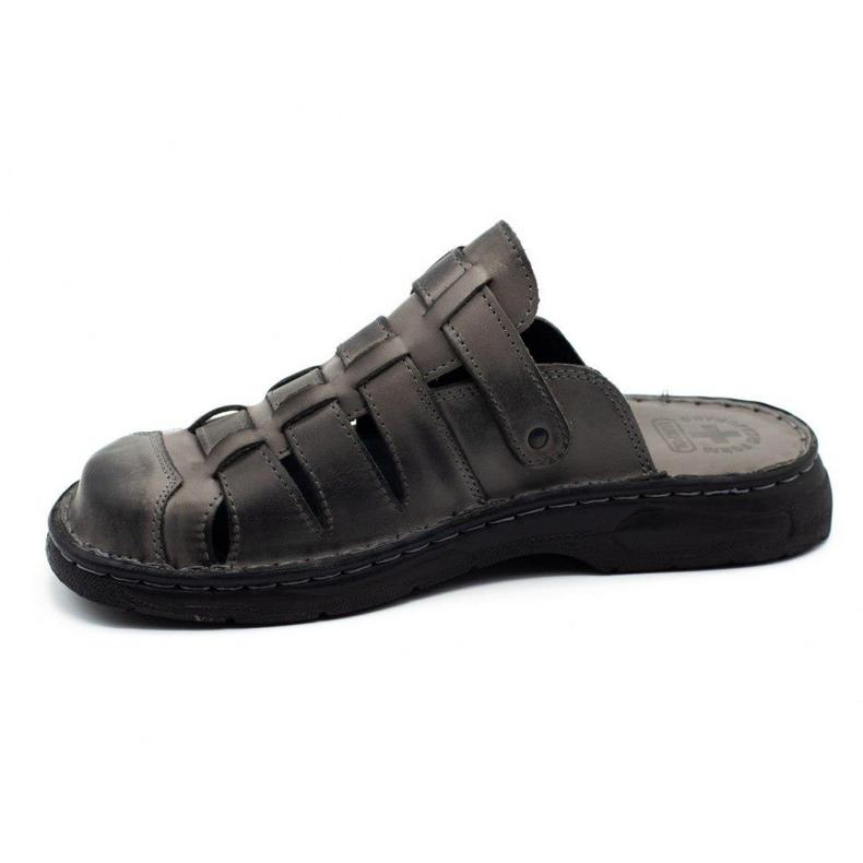 ŁUKPOL Pantofole da uomo 860 grigie grigio 2