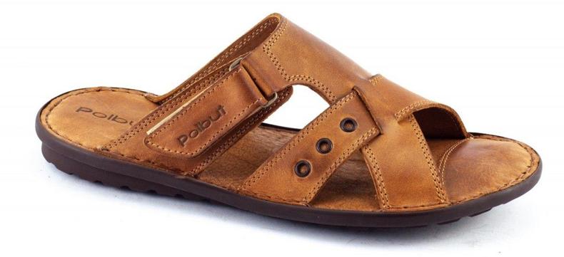 Polbut Pantofole da uomo SA05 rosse arancia 1