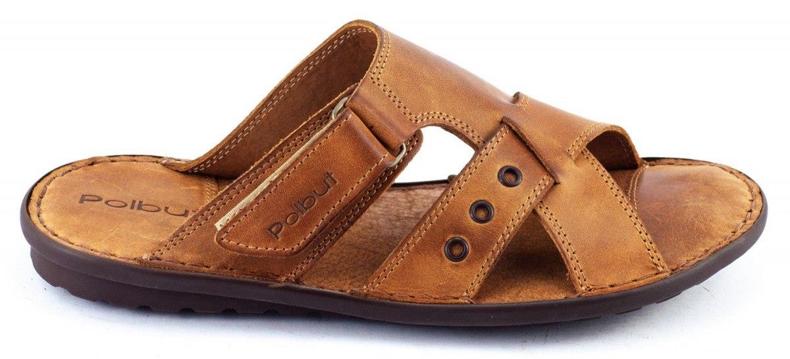 Polbut Pantofole da uomo SA05 rosse arancia 2