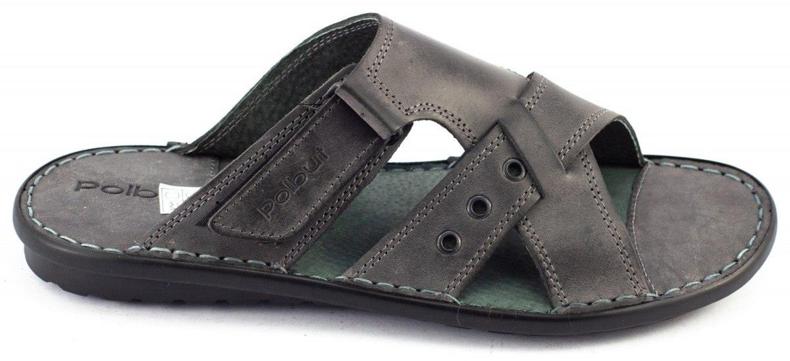 Polbut Pantofole da uomo SA05 grigie grigio 2