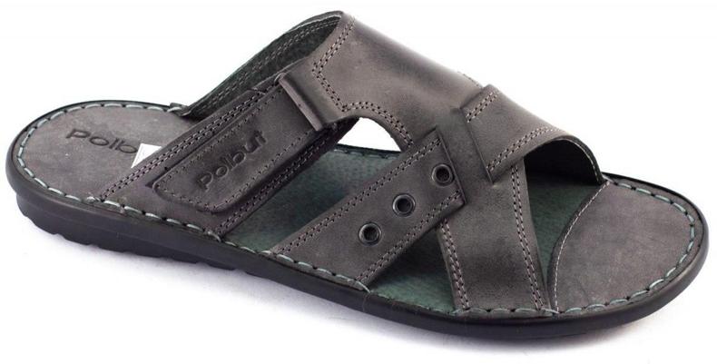 Polbut Pantofole da uomo SA05 grigie grigio 1