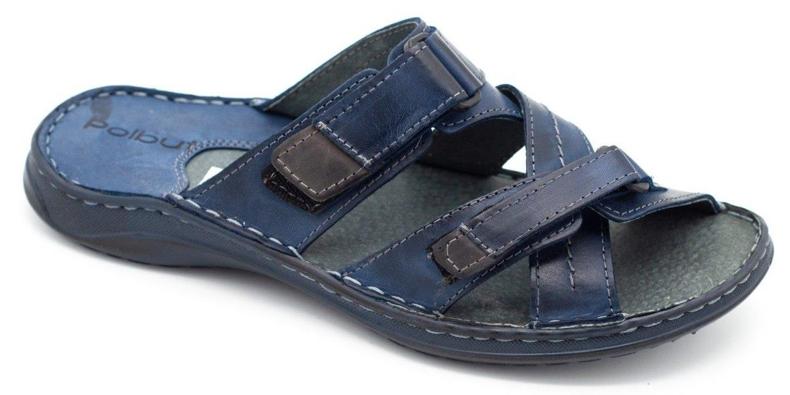Polbut Pantofole da uomo SA06 blu navy 1