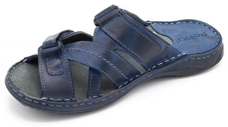 Polbut Pantofole da uomo SA06 blu navy 2