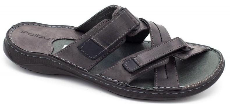 Polbut Pantofole da uomo SA06 grigie grigio 1