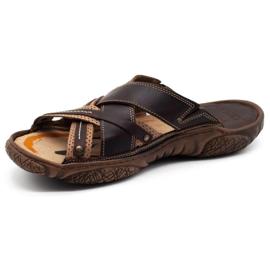 Lemar Pantofole da uomo in pelle 1654 marrone 2