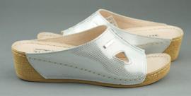 Tyche Pantofole con zeppa 590 bianche e argento bianco e argento 1