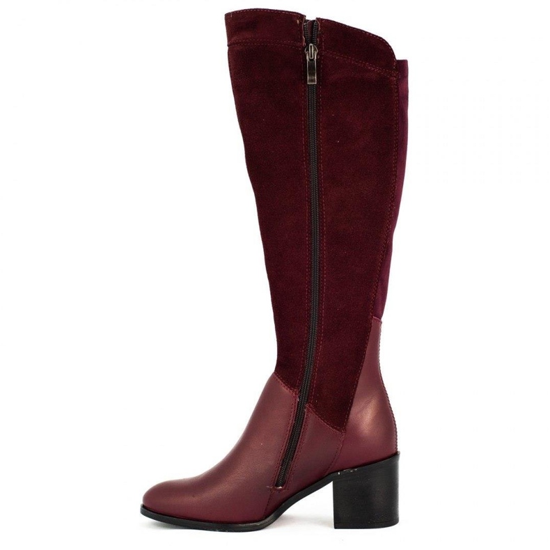 Dolce Pietro Stivali invernali da donna 2051 bordeaux rosso multicolore 1