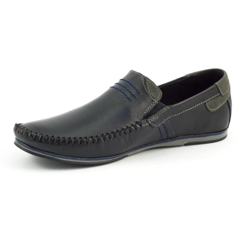 KOMODO Mocassini da uomo in pelle nera 876 nero 2