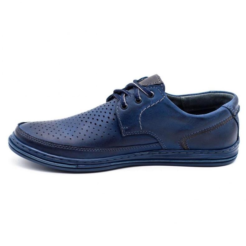 Polbut Scarpe traforate da uomo J44L blu navy 2