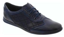 Polbut Scarpe casual da uomo in pelle C7 blu navy 1