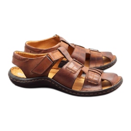 ABIS Sandali da uomo in pelle 4557 marrone 1