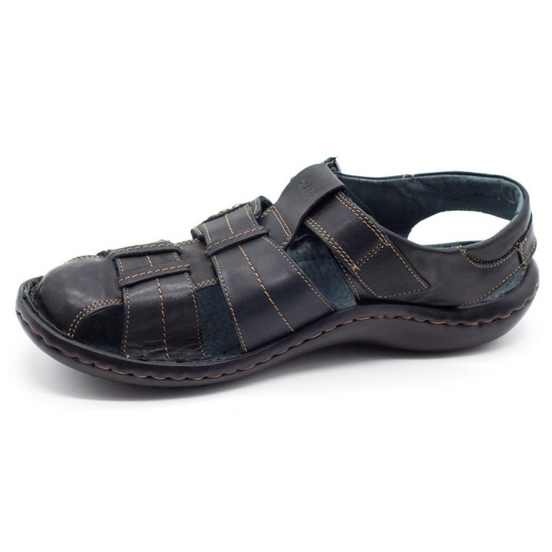 ABIS Sandali da uomo in pelle 4557 neri nero 1