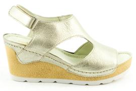 Dolce Pietro Sandali con zeppa 0888 oro platino d'oro 1