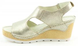 Dolce Pietro Sandali con zeppa 0888 oro platino d'oro 2