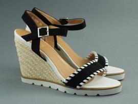 Marqullz Sandali con zeppa 6240 intrecciati neri nero 2