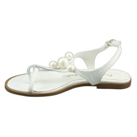 Exclusive Sandali con perle 618 bianco bianca 1