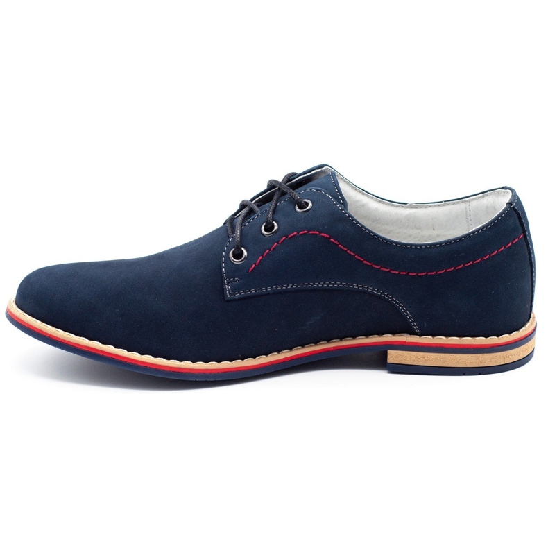 ABIS Scarpe da uomo in pelle 4149 GR/B blu navy multicolore 1