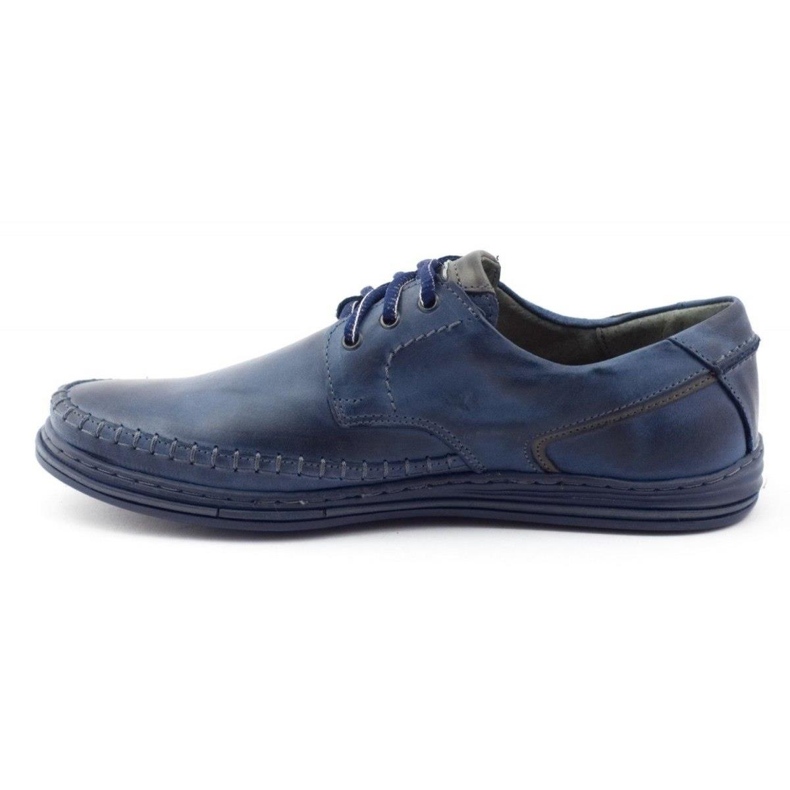 Polbut Scarpe da uomo in pelle J44PŁ Blu navy 1