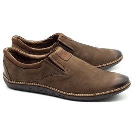 Joker Scarpe da uomo, mocassini in pelle 937 oliva marrone 1