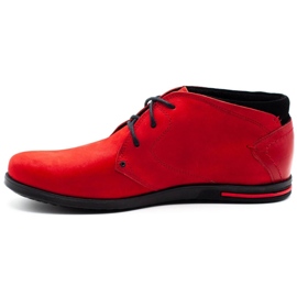 Polbut Scarpe isolate rosse da uomo C37F in camoscio rosso 1