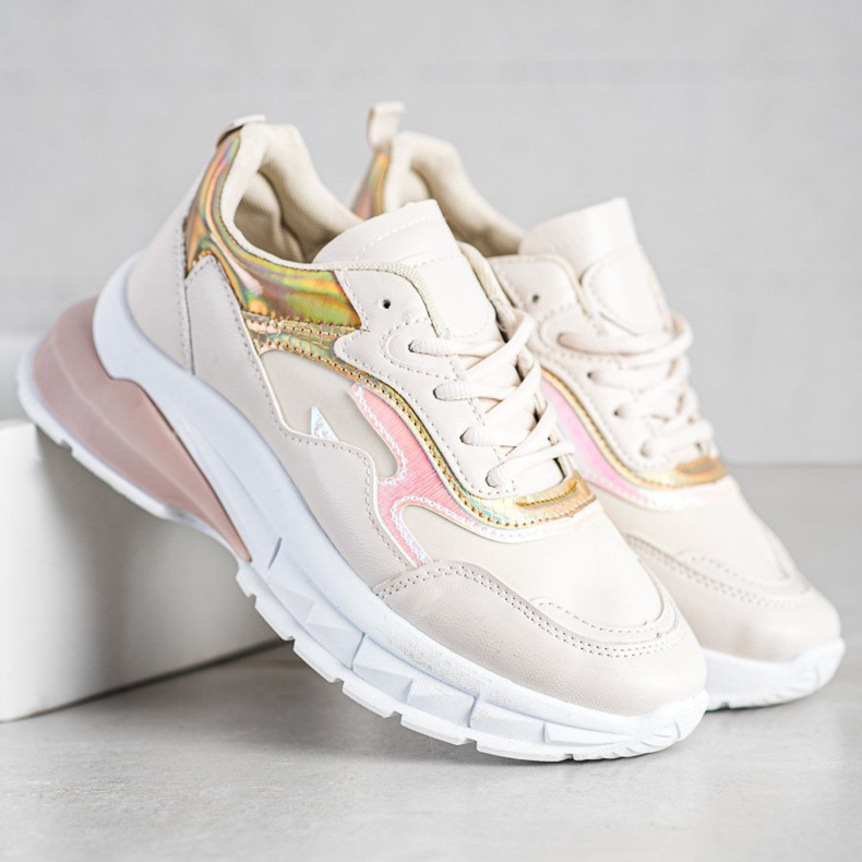 Sweet Shoes Scarpe da ginnastica beige alla moda 2
