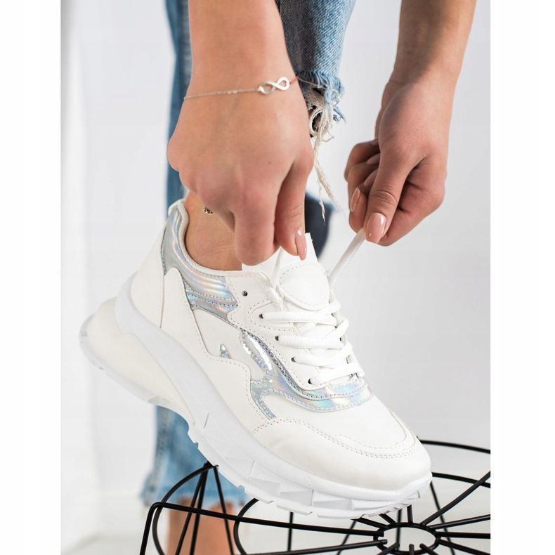 Sweet Shoes Scarpe da ginnastica bianche alla moda bianca 1
