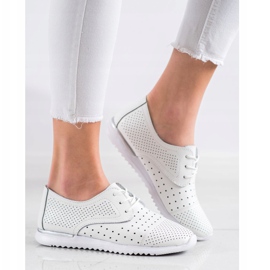 Kylie Scarpe in pelle traforata bianco 1