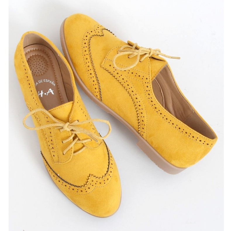Mocassini allacciati Mostaza H110 giallo 1